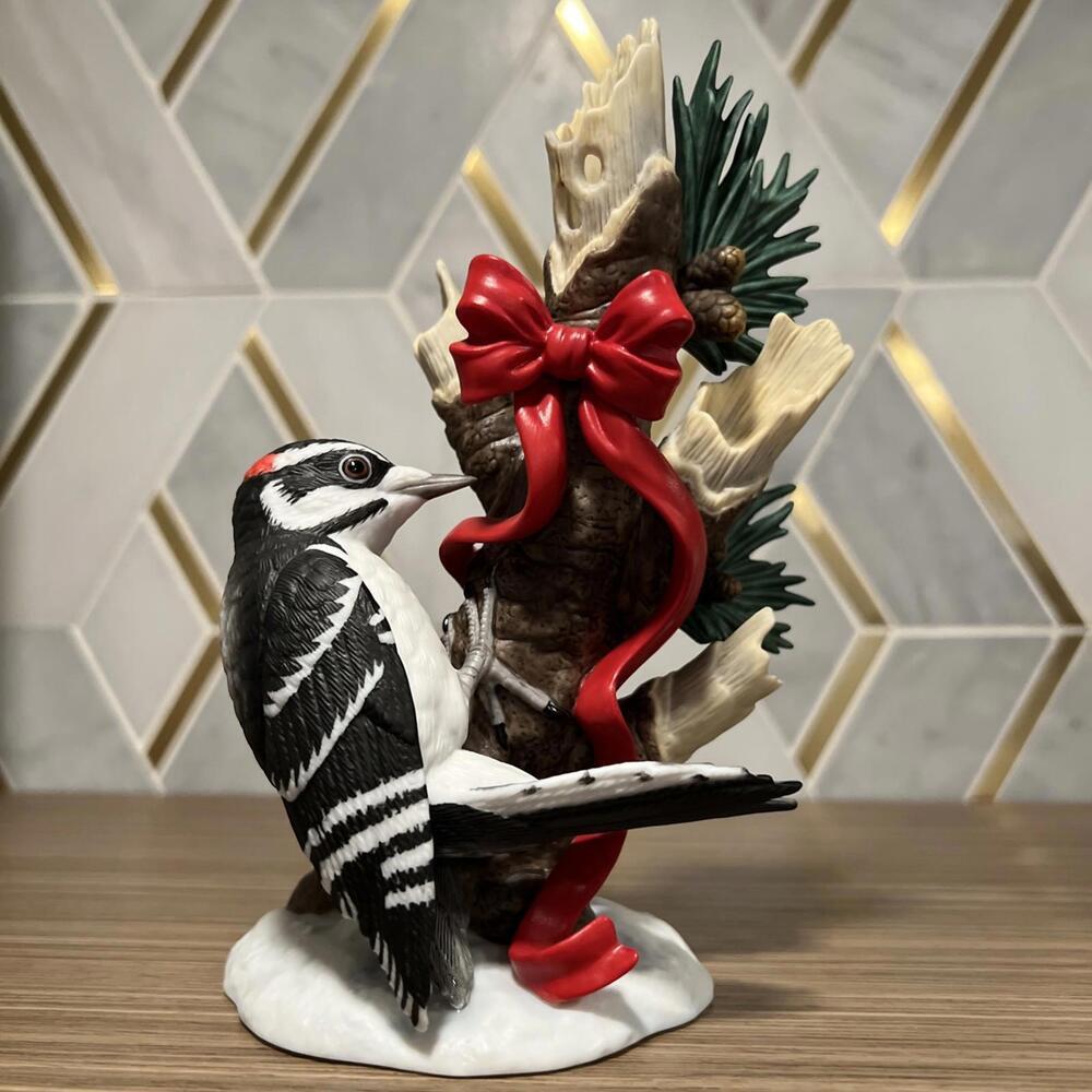 Lenox Downy Woodpecker‎ Bird 2005 Christmas Porcelain